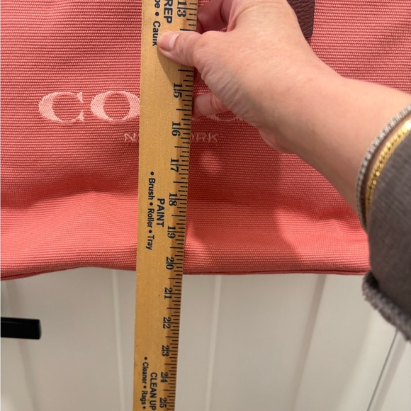Coach Tote Bag Pink Canvass Double Handle - Picture 10 of 10